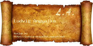 Ludvig Angyalka névjegykártya